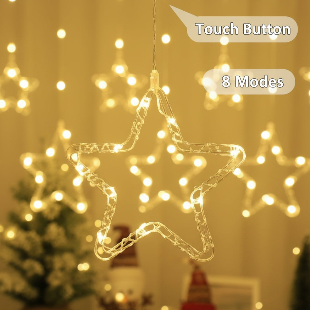Hanging LED Star Diwali Light Curtain