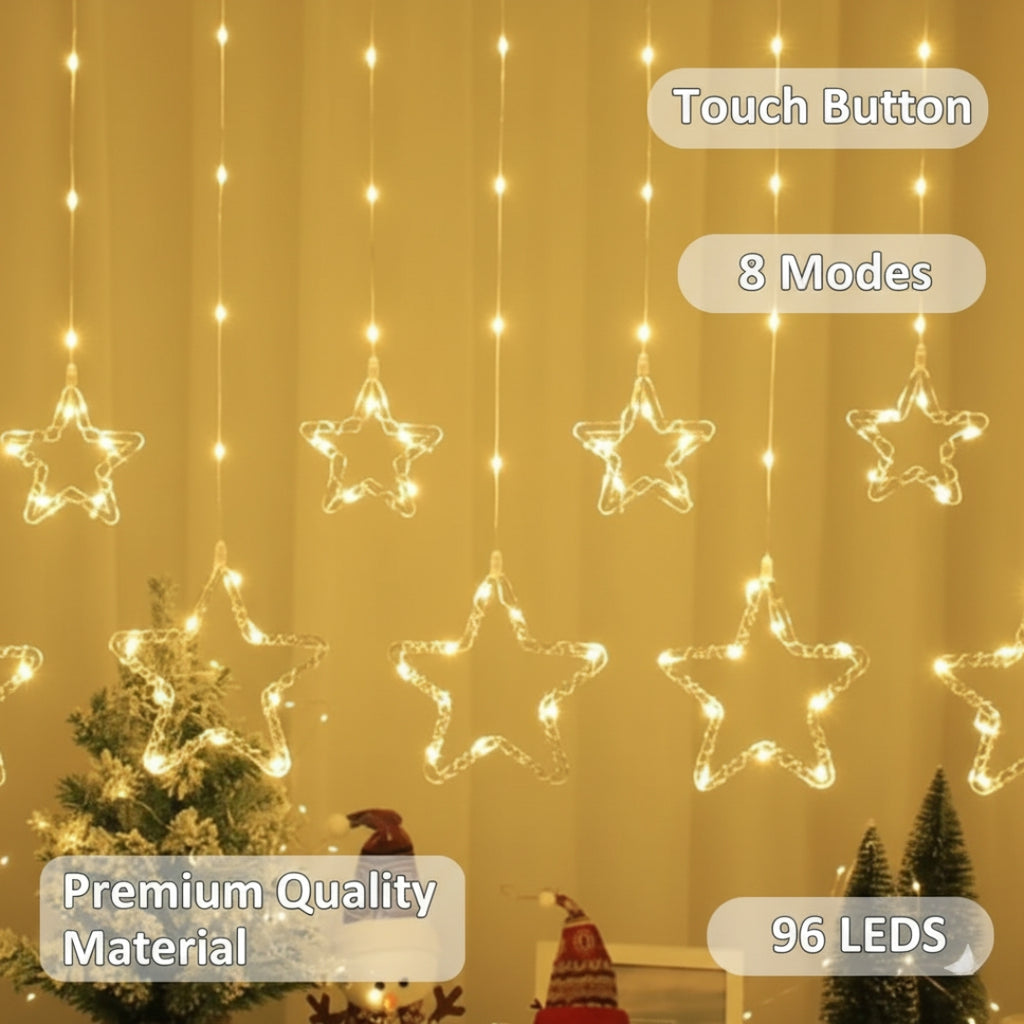 Hanging LED Star Diwali Light Curtain