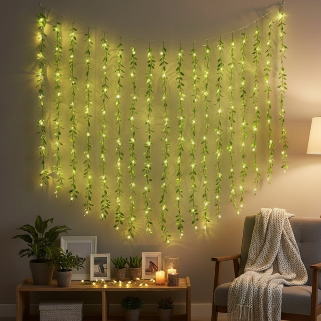 Premium Leaf Curtain LED String Light - Diwali Collection