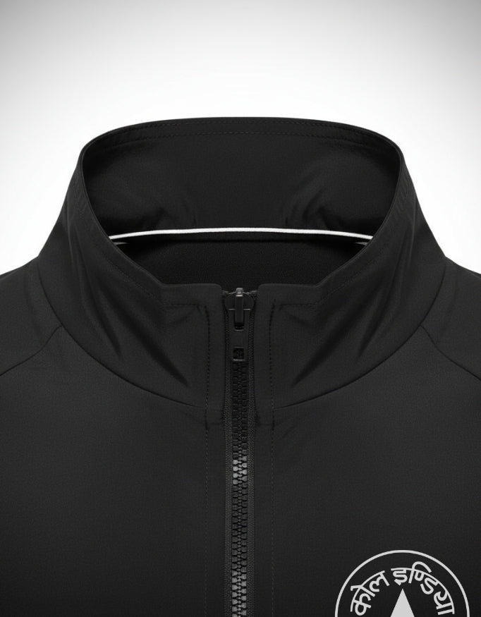 Coal India Premium Black Wind Cheater Jacket