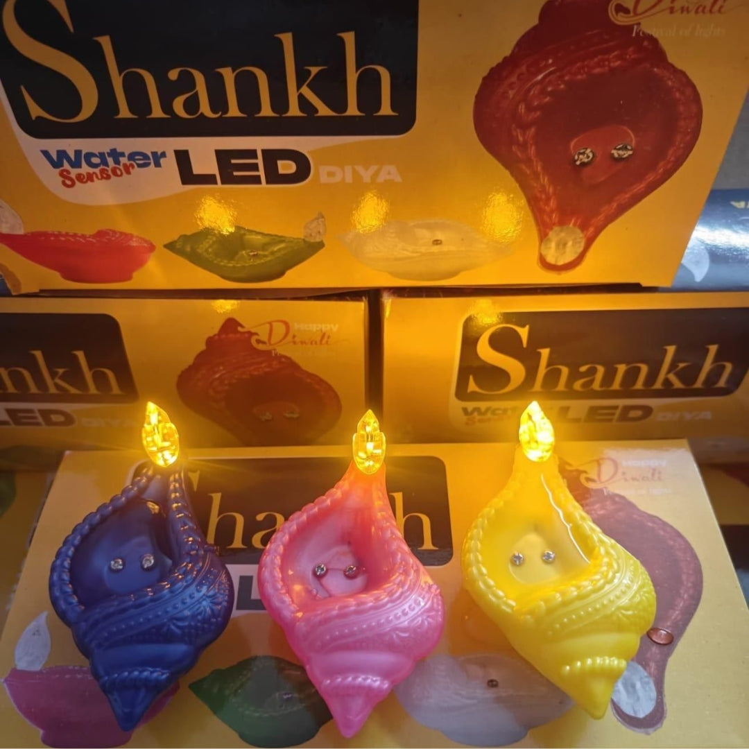 Shankh Water Sensor LED Diya - Diwali Collection