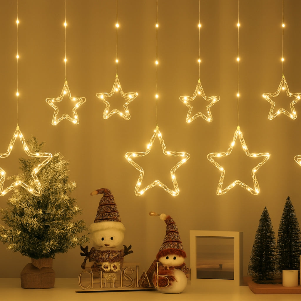 Hanging LED Star Diwali Light Curtain