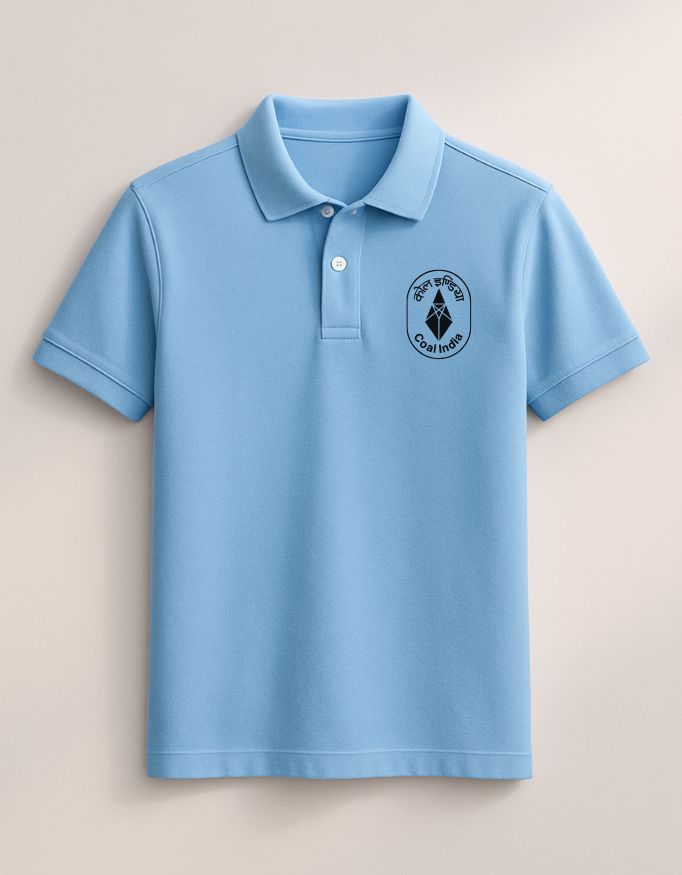 Coal India CIL Men's Blue Polo T-Shirt