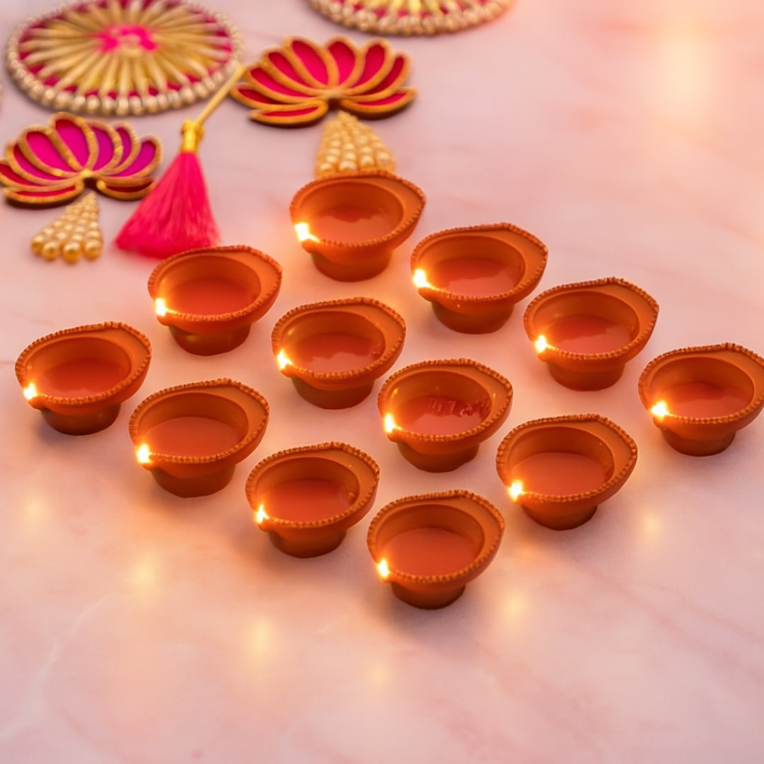 Premium LED Diya Light Water Sensor - Diwali Collection