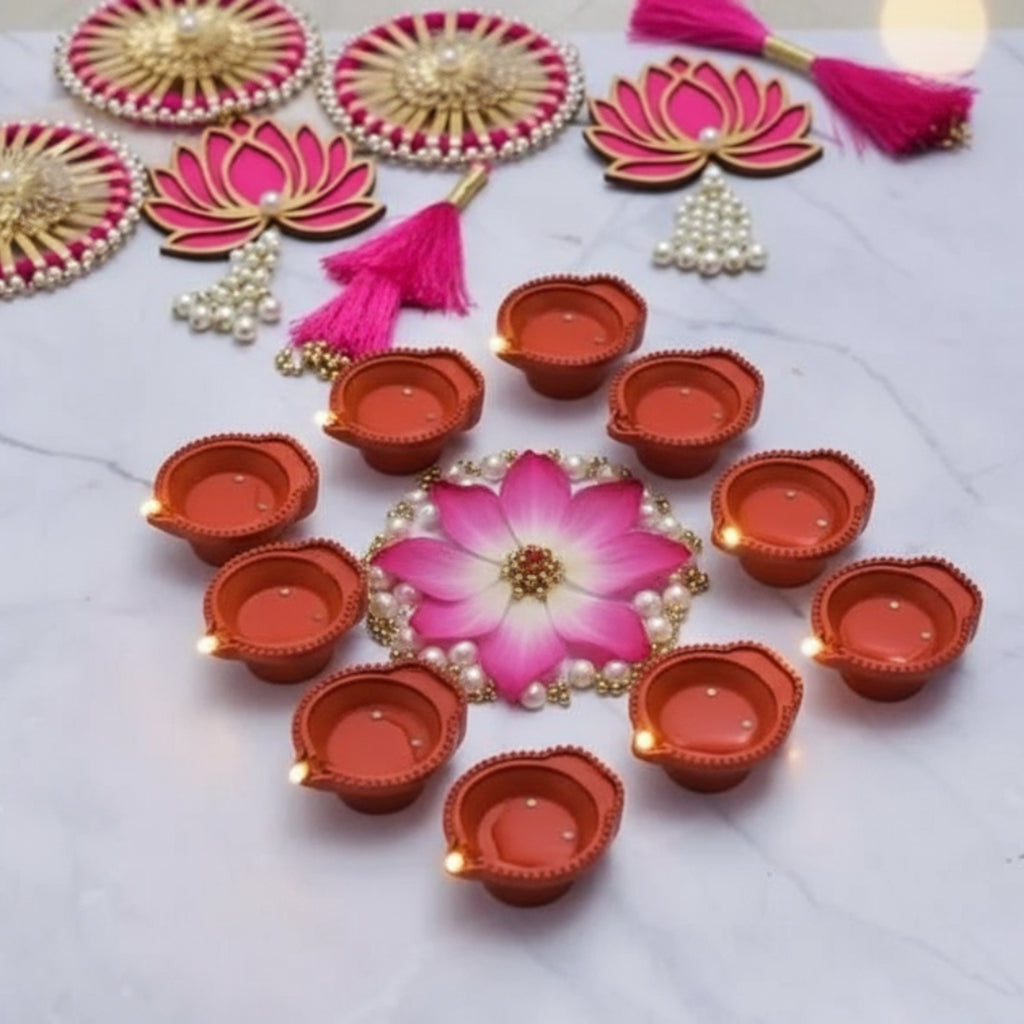 Premium LED Diya Light Water Sensor - Diwali Collection