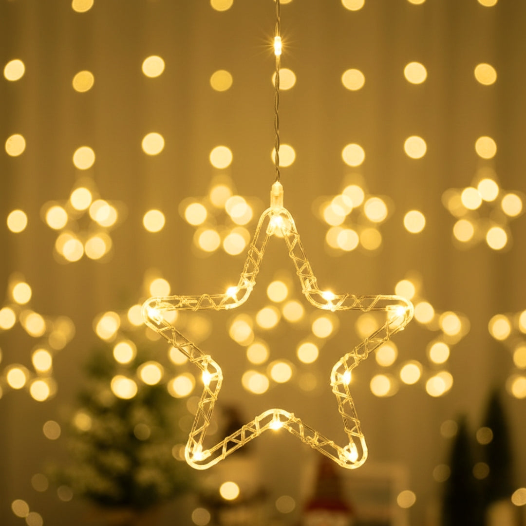 Hanging LED Star Diwali Light Curtain