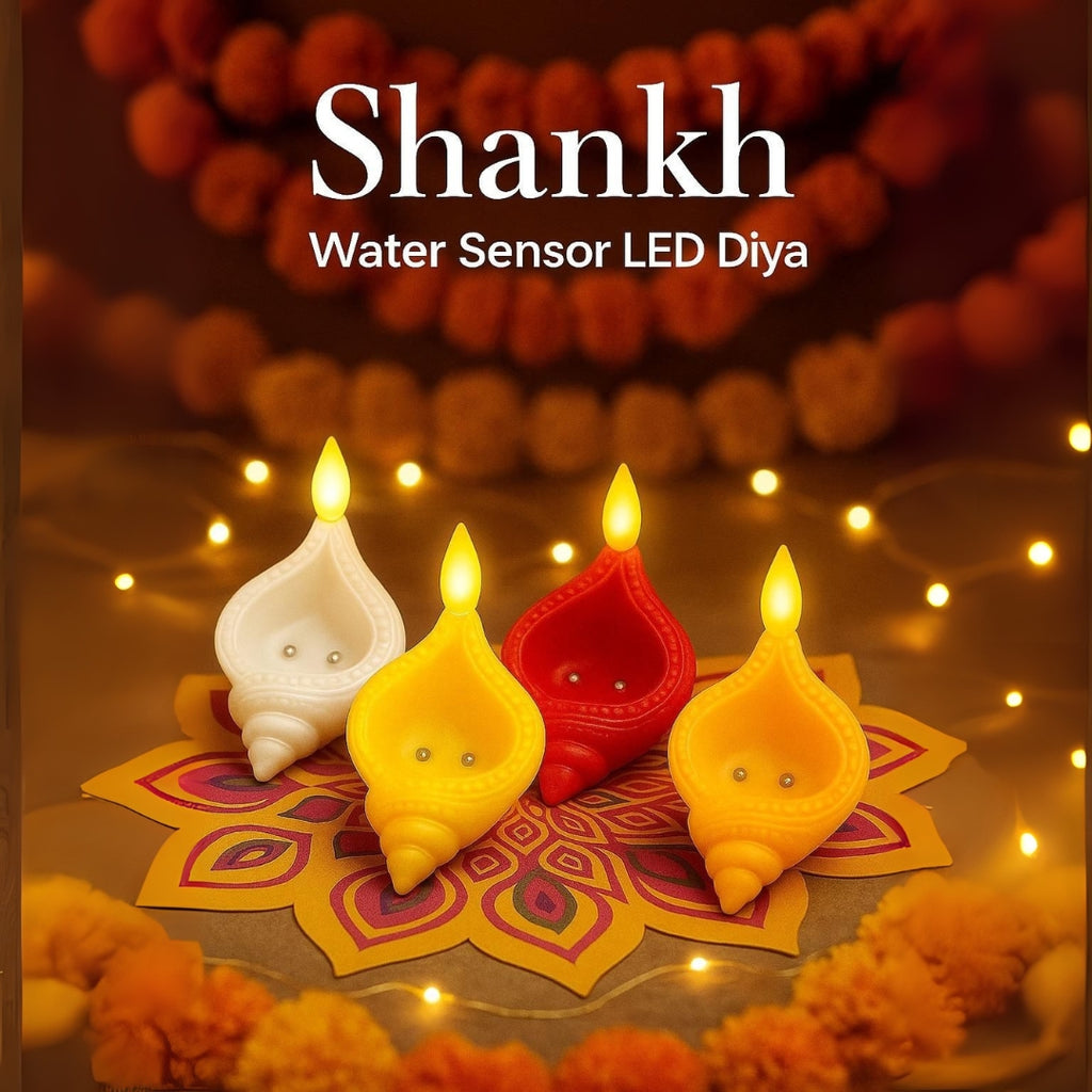 Shankh Water Sensor LED Diya - Diwali Collection