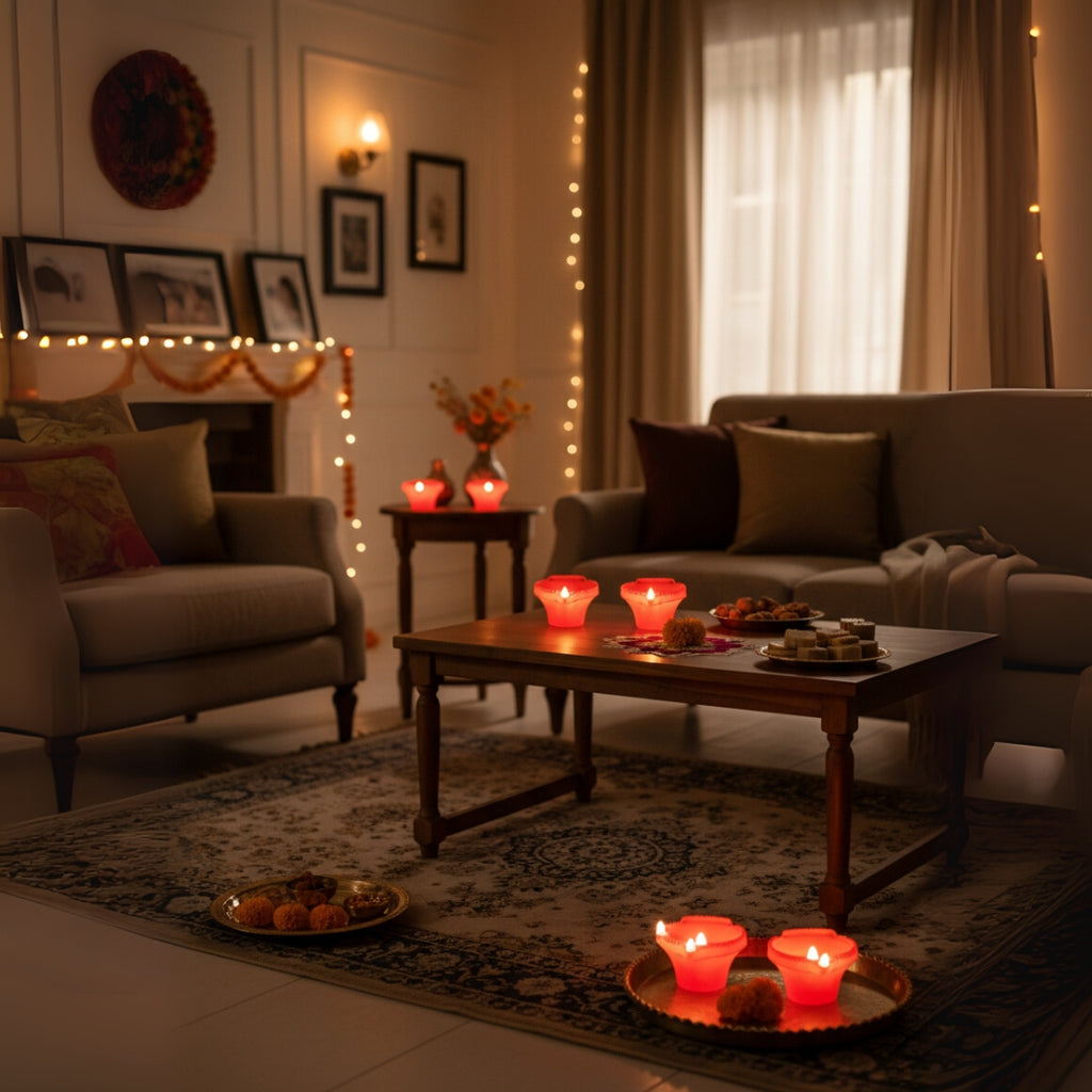 Premium LED Diya Light Water Sensor - Diwali Collection