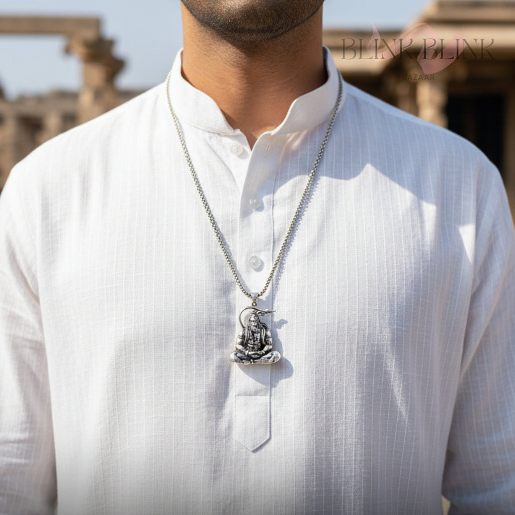 Premium Hanuman Silver Locket With Chain - Sacred Shakti Collection