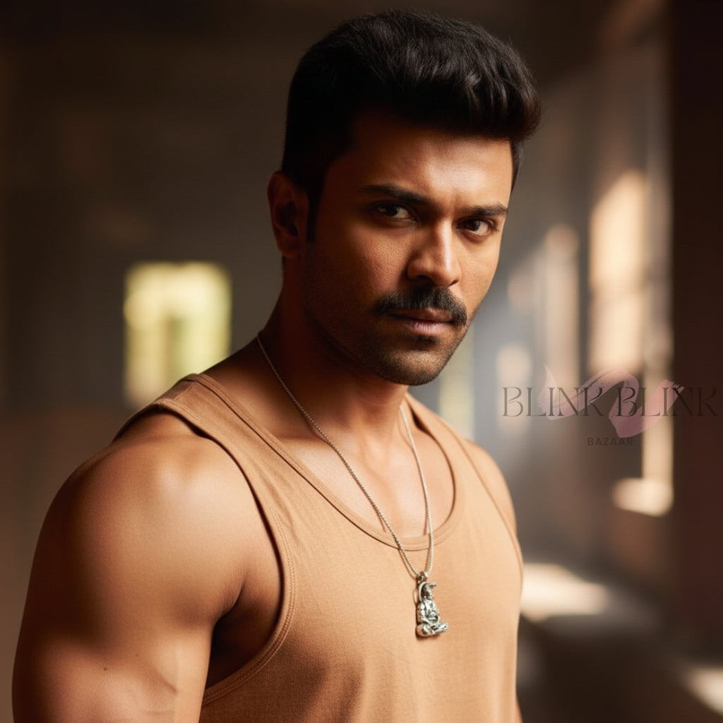 Premium Hanuman Silver Locket With Chain - Sacred Shakti Collection