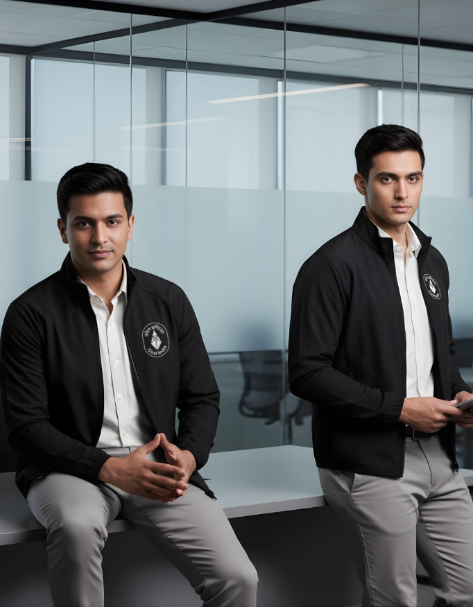 Coal India Premium Black Wind Cheater Jacket