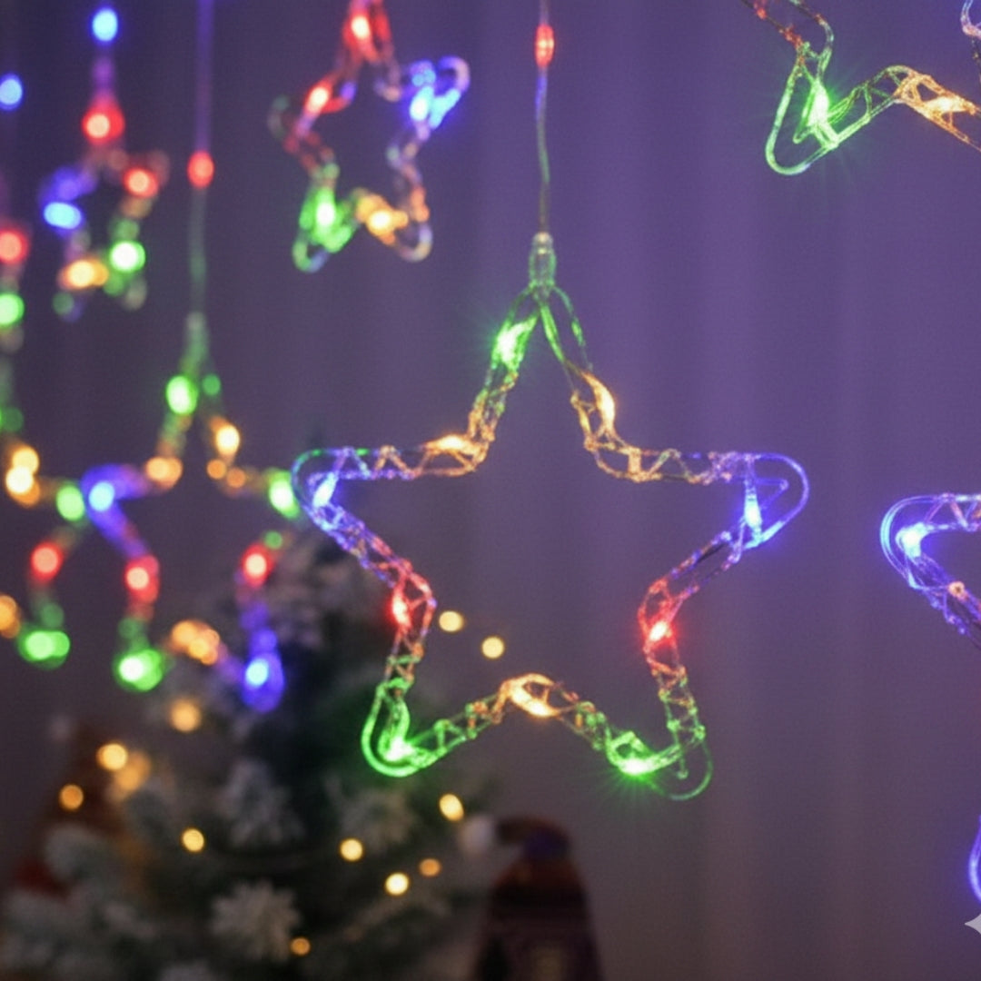 Hanging LED Star Diwali Light Curtain