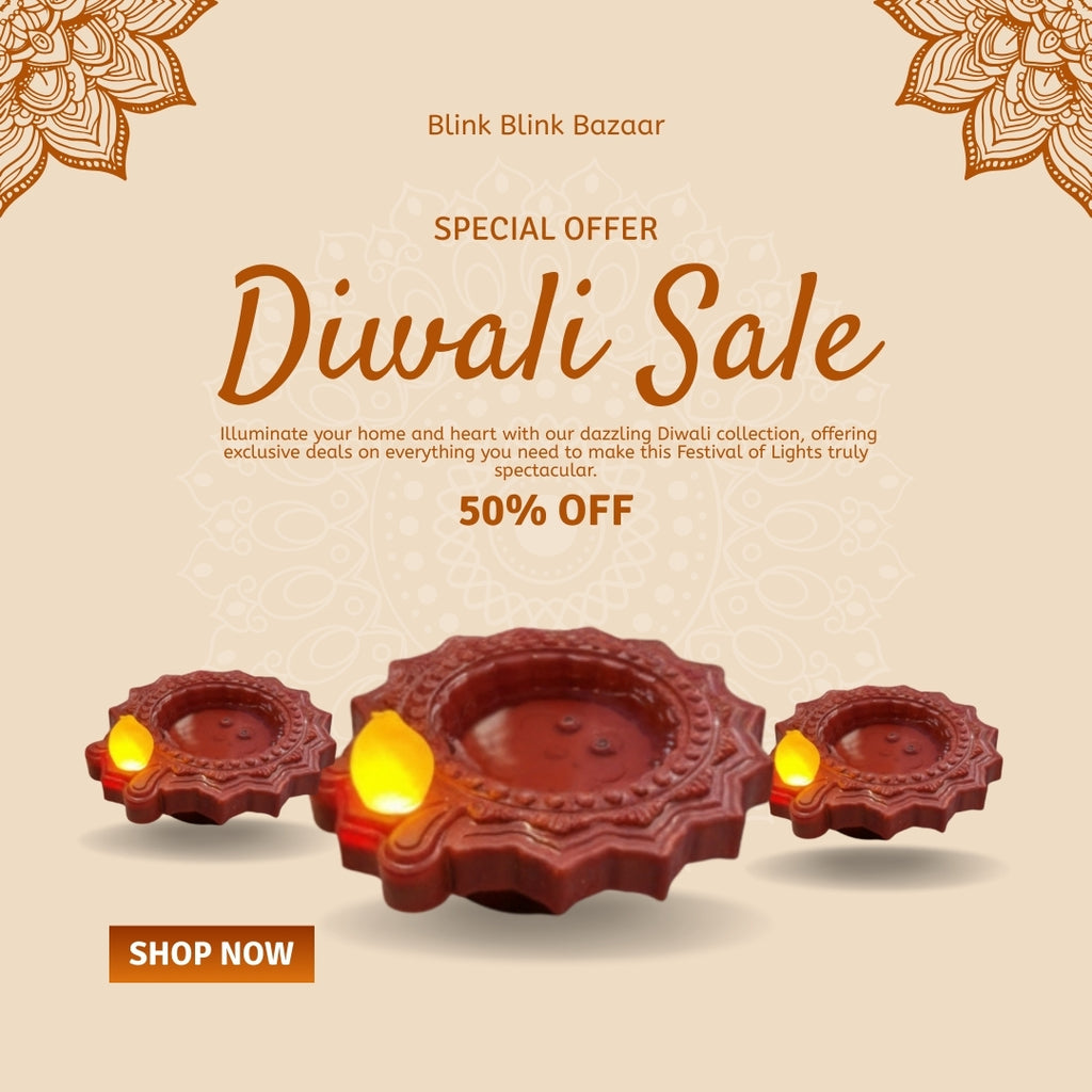Premium LED Colourful Diya Water Sensor - Diwali Collection