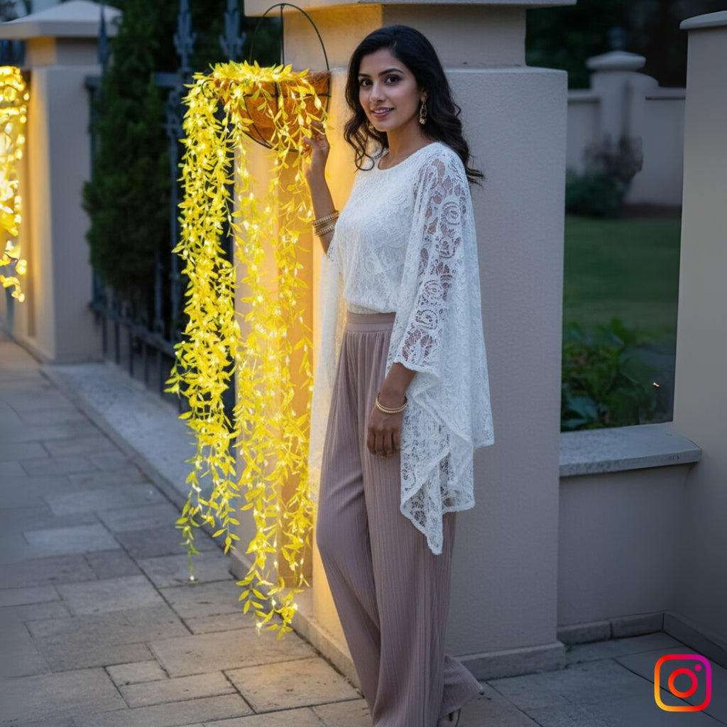 Premium Leaf Curtain LED String Light - Diwali Collection